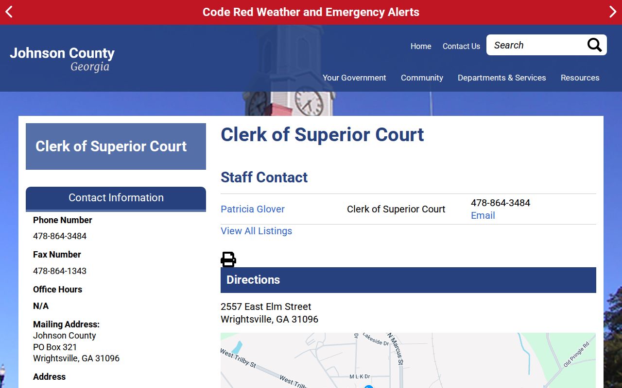 Johnson County outstanding warrants Superior Court clerk contact