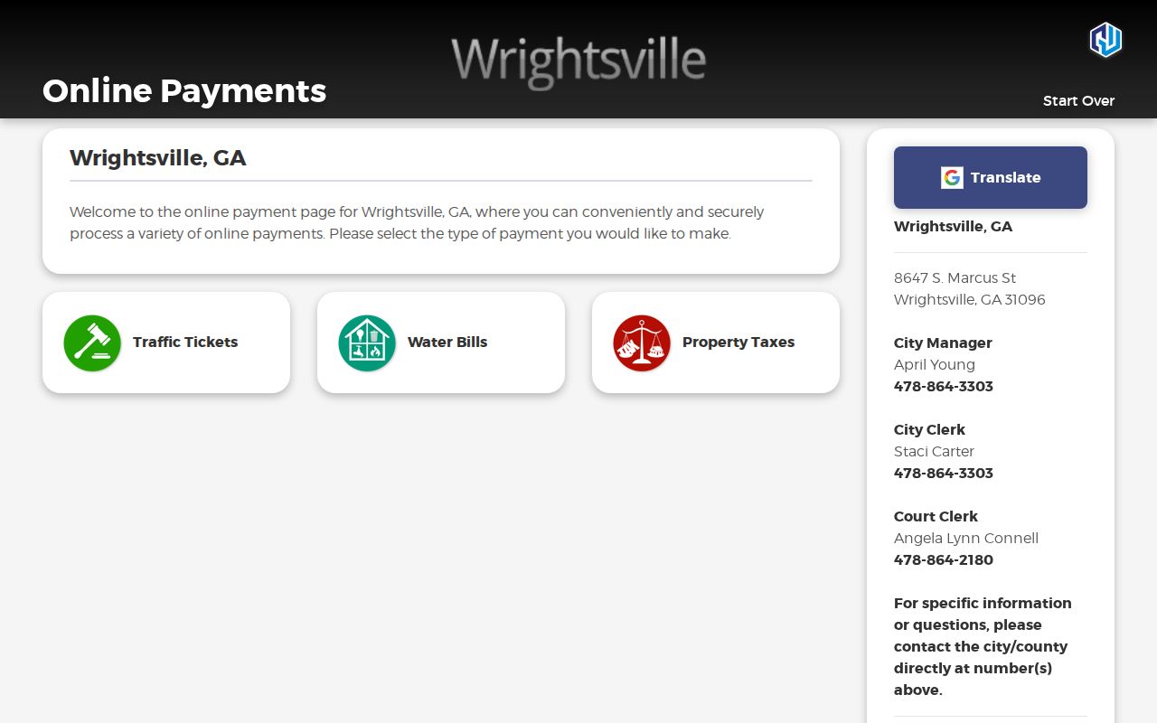 Wrightsville city ticket portal for municipal court access